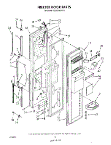 08 - Freezer Door parts for Whirlpool Refrigerator ED25DQXVP02 from AppliancePartsPros.com