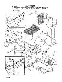 10 - Unit parts for Whirlpool Refrigerator ED25DQXVN05 from AppliancePartsPros.com
