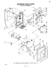 05 - Dispenser Front parts for Whirlpool Refrigerator EHD261MMWR1 from AppliancePartsPros.com