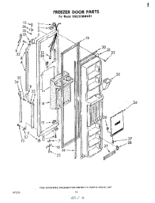 07 - Freezer Door parts for Whirlpool Refrigerator EHD261MMWR1 from AppliancePartsPros.com