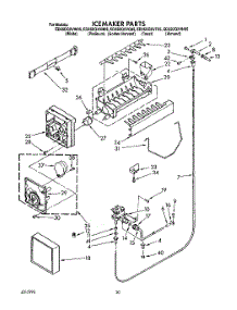 13 - Icemaker, Lit / Optional parts for Whirlpool Refrigerator ED25DQXVN05 from AppliancePartsPros.com