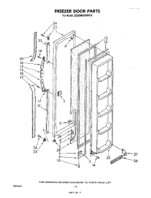 08 - Freezer Door parts for Whirlpool Refrigerator ED26MKXRWR0 from AppliancePartsPros.com