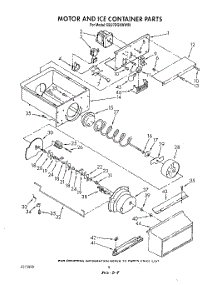 06 - Motor And Ice Container parts for Whirlpool Refrigerator ED27DQXWW00 from AppliancePartsPros.com