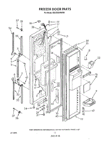 08 - Freezer Door parts for Whirlpool Refrigerator ED27DQXWW00 from AppliancePartsPros.com