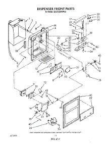 09 - Dispenser Front parts for Whirlpool Refrigerator ED27DQXWW00 from AppliancePartsPros.com
