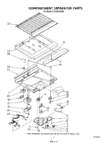 04 - Compartment Separator parts for Whirlpool Refrigerator ET14AKXSW02 from AppliancePartsPros.com
