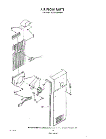 11 - Airflow parts for Whirlpool Refrigerator ED27DQXWW00 from AppliancePartsPros.com
