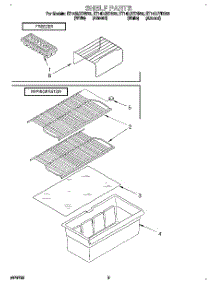 05 - Shelf parts for Whirlpool Refrigerator ET14HJYDW00 from AppliancePartsPros.com