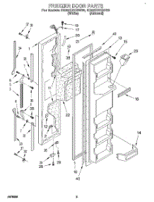 07 - Freezer Door parts for Whirlpool Refrigerator ED22ZRXBW00 from AppliancePartsPros.com