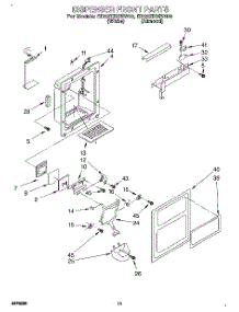 08 - Dispenser Front parts for Whirlpool Refrigerator ED22ZRXBW00 from AppliancePartsPros.com