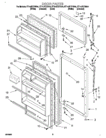 02 - Door parts for Whirlpool Refrigerator ET14JKYDN00 from AppliancePartsPros.com