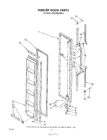 05 - Freezer Door parts for Whirlpool Refrigerator ED22ZMXPWR0 from AppliancePartsPros.com