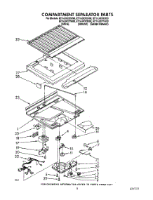 04 - Compartment Separator parts for Whirlpool Refrigerator ET14JKXXN00 from AppliancePartsPros.com