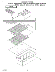 05 - Shelf parts for Whirlpool Refrigerator ET14JKYAW02 from AppliancePartsPros.com