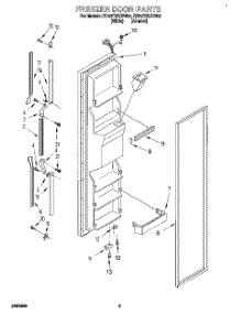 07 - Freezer Door parts for Whirlpool Refrigerator ED22TWXDN02 from AppliancePartsPros.com