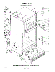 03 - Cabinet parts for Whirlpool Refrigerator EHT182VKWR1 from AppliancePartsPros.com