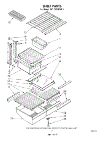05 - Shelf parts for Whirlpool Refrigerator EHT182VKWR1 from AppliancePartsPros.com