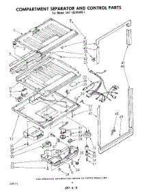 06 - Compartment Separator And Control parts for Whirlpool Refrigerator EHT182VKWR1 from AppliancePartsPros.com