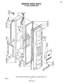 07 - Freezer Door parts for Whirlpool Refrigerator ED26MM1LWR0 from AppliancePartsPros.com