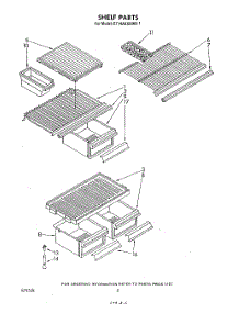 05 - Shelf parts for Whirlpool Refrigerator ET14AKXRWR1 from AppliancePartsPros.com