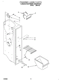 04 - Freezer Liner parts for Whirlpool Refrigerator ED22TWXDN01 from AppliancePartsPros.com