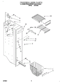 04 - Freezer Liner parts for Whirlpool Refrigerator ED25PQXDW00 from AppliancePartsPros.com