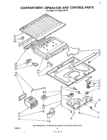 05 - Compartment Separator And Control parts for Whirlpool Refrigerator ET14AK2LWR0 from AppliancePartsPros.com