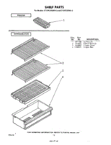 06 - Shelf , Not Illustrated And Optional parts for Whirlpool Refrigerator ET12PCXRWR0 from AppliancePartsPros.com