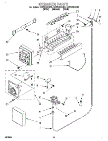 12 - Icemaker, Lit / Optional parts for Whirlpool Refrigerator ED27DQXDN01 from AppliancePartsPros.com