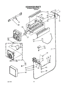 13 - Icemaker, Lit / Optional parts for Whirlpool Refrigerator ED25DQXYN01 from AppliancePartsPros.com