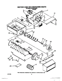 06 - Motor And Ice Container parts for Whirlpool Refrigerator ED25DQXXN00 from AppliancePartsPros.com