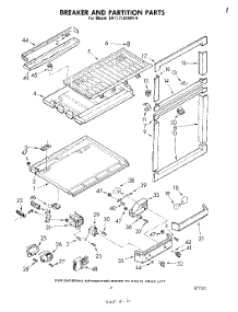 05 - Breaker And Partition parts for Whirlpool Refrigerator EHT171ZKWR0 from AppliancePartsPros.com