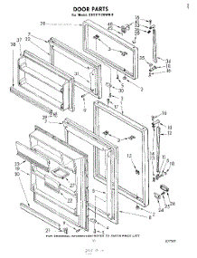 07 - Door , Lit / Optional parts for Whirlpool Refrigerator EHT171ZKWR0 from AppliancePartsPros.com