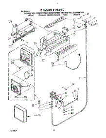 13 - Icemaker, Lit / Optional parts for Whirlpool Refrigerator ED25DWXTN04 from AppliancePartsPros.com