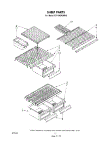 07 - Shelf parts for Whirlpool Refrigerator ET14AKXLWR0 from AppliancePartsPros.com