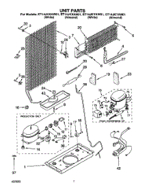 04 - Unit parts for Whirlpool Refrigerator ET14JKXAN01 from AppliancePartsPros.com