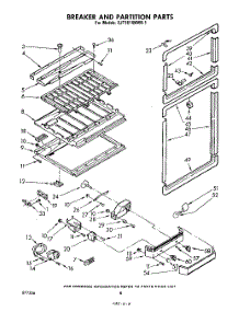 06 - Breaker And Partition parts for Whirlpool Refrigerator EJT161XKWR1 from AppliancePartsPros.com