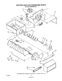 06 - Motor And Ice Container parts for Whirlpool Refrigerator ED25DQXVP03 from AppliancePartsPros.com