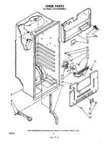 04 - Liner parts for Whirlpool Refrigerator EJT144XKWR0 from AppliancePartsPros.com