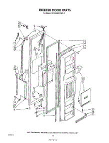 07 - Freezer Door parts for Whirlpool Refrigerator ED26MMXRWR3 from AppliancePartsPros.com