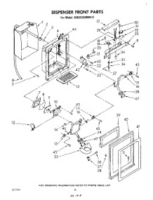 05 - Dispenser Front parts for Whirlpool Refrigerator EHD253SMWR0 from AppliancePartsPros.com