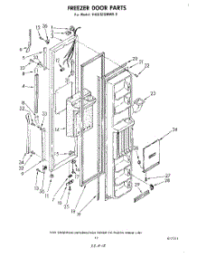 07 - Freezer Door parts for Whirlpool Refrigerator EHD253SMWR0 from AppliancePartsPros.com