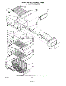 09 - Freezer Interior parts for Whirlpool Refrigerator EHD253SMWR0 from AppliancePartsPros.com