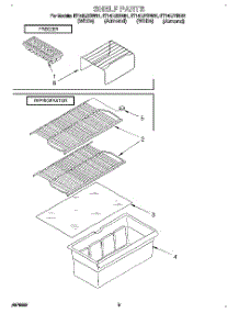 05 - Shelf parts for Whirlpool Refrigerator ET14HJYBW01 from AppliancePartsPros.com