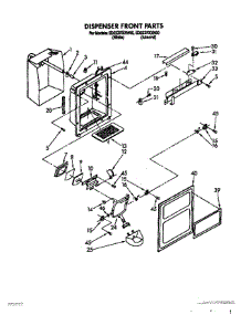 09 - Dispenser Front parts for Whirlpool Refrigerator ED22ZRXXW00 from AppliancePartsPros.com