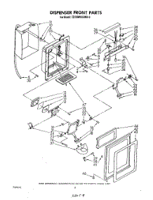 05 - Dispenser Front parts for Whirlpool Refrigerator ED26MMXRWR0 from AppliancePartsPros.com