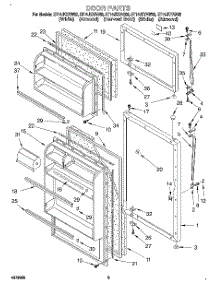 02 - Door parts for Whirlpool Refrigerator ET14JKXAN02 from AppliancePartsPros.com