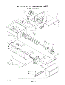 06 - Motor And Ice Container parts for Whirlpool Refrigerator ED25DQXVP00 from AppliancePartsPros.com