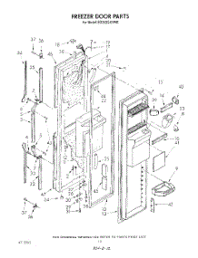 08 - Freezer Door parts for Whirlpool Refrigerator ED25DQXVP00 from AppliancePartsPros.com