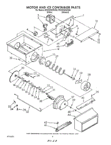 06 - Motor And Ice Container parts for Whirlpool Refrigerator ED25DQXWW00 from AppliancePartsPros.com